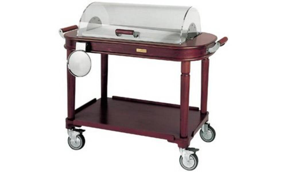 VOZÍKY SERVÍROVACÍ NA MOUČNÍKY A SÝRY S PRŮHLEDNÝM OTOČNÝM KRYTEM