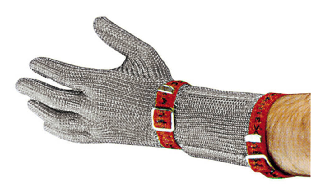 RUKAVICE BEZPEČNOSTNÍ KROUŽKOVÁ DLOUHÁ