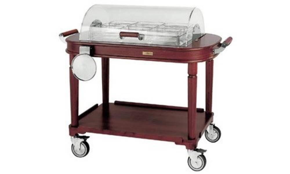 VOZÍKY SERVÍROVACÍ S PRŮHLEDNÝM OTOČNÝM KRYTEM