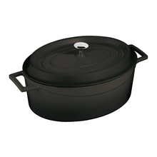 KASTROL OVÁLNÝ S POKLICÍ LITINA - PRŮMĚR 25 - 29 CM - ČERNÁ KASTROL OVÁLNÝ S POKLICÍ LITINA - PRŮMĚR 25 - 29 CM - ČERNÁ